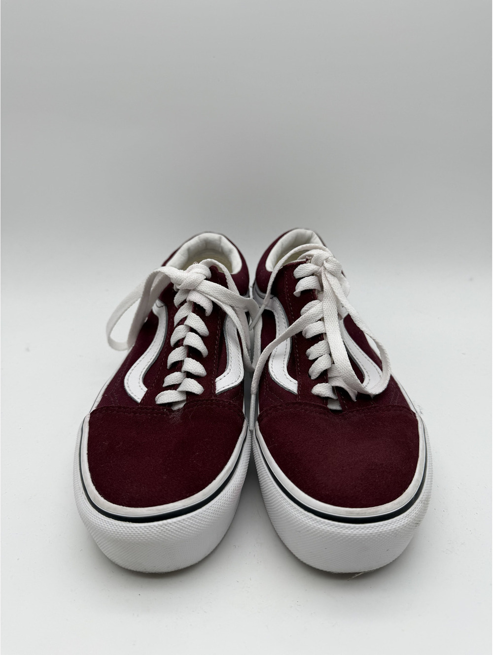 Vans Old Skool Burgundy Platform Sneakers, Men's Size 4.5, Women's 6.0